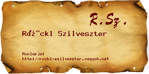 Röckl Szilveszter névjegykártya