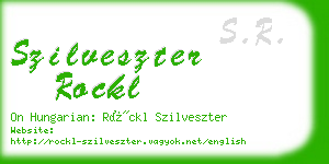 szilveszter rockl business card